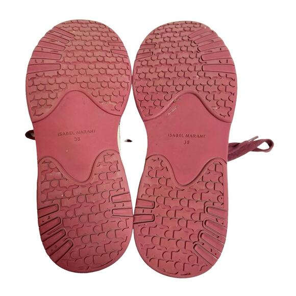 Isabel Marant Edrew metallic sneakers Sz 6.5 pink silver - Picture 3 of 8